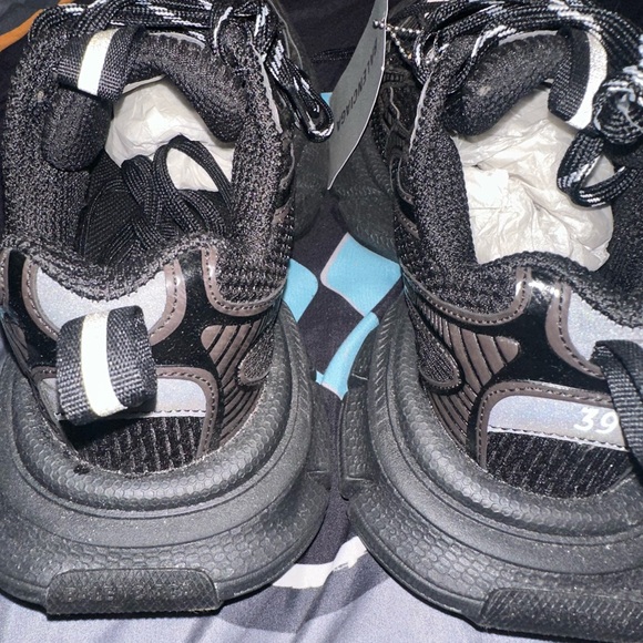 Balenciaga Black and Silver Athletic Shoes main image 4